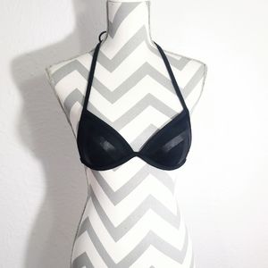 Victoria's Secret PINK Black Bikini Top Size XS